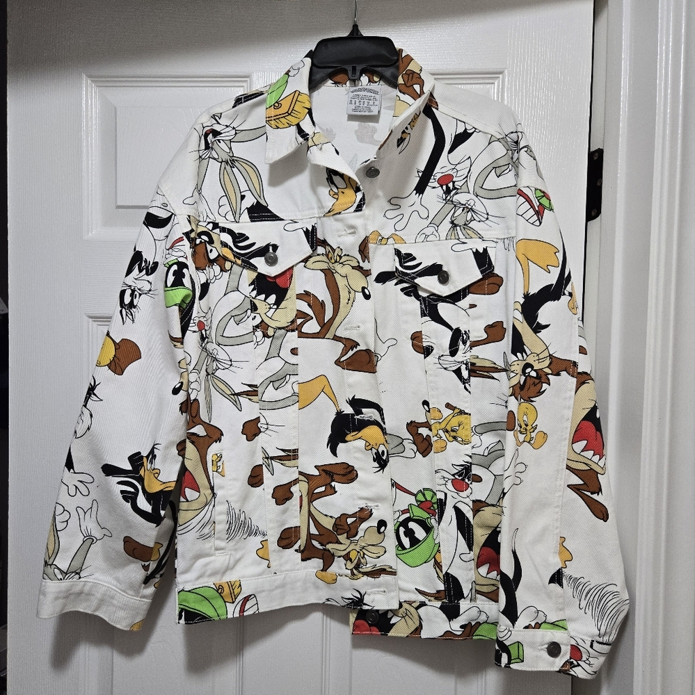 Vintage Tune Squad Looney Tunes Graphic Denim Jacket